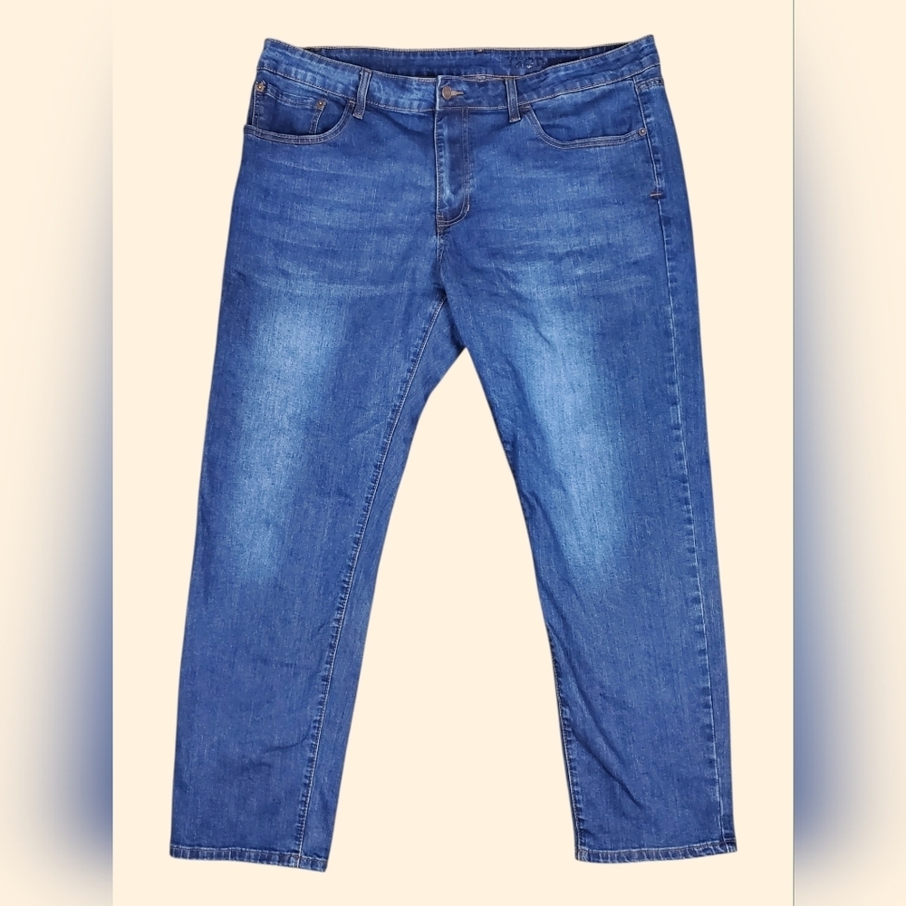 IZOD Jeans Mens 40x30 Blue Straight Fit Stretch Denim Five Pocket Pants